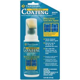 Homax 9310 Tile and Grout Coating, 4.3 oz Bottle, Liquid, Characteristic, White