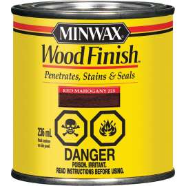 Minwax 225014444 Wood Stain, Red Mahogany, Liquid, 236 mL, Can