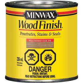 Minwax CM2276044 Penetrating Stain, Weathered Oak, Liquid, 236 mL