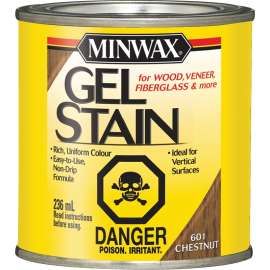 Minwax 260114444 Gel Stain, Chestnut, Liquid, 236 mL