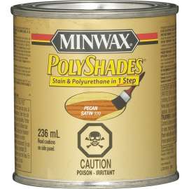 Minwax 33201 Polyshades, Satin, Liquid, Pecan, 236 mL
