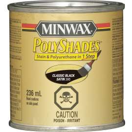 Minwax CM3395144 Polyshades, Satin, Liquid, Classic Black, 236 mL, Can