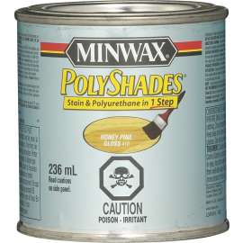Minwax 341014444 Polyshades, Gloss, Liquid, Honey Pine, 236 mL, Can