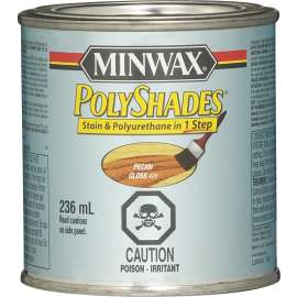 Minwax 342014444 Polyshades, Gloss, Liquid, Pecan, 236 mL, Can