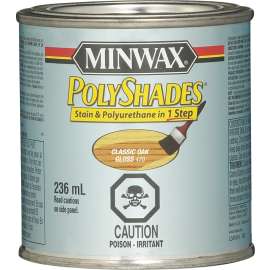 Minwax 347014444 Polyshades, Gloss, Liquid, Classic Oak, 236 mL, Can
