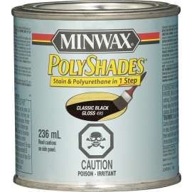 Minwax PolyShades CM3495144 Polyurethane, Gloss, Liquid, Classic Black, 236 mL