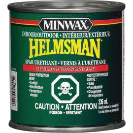 Minwax Helmsman 40001M444 Spar Urethane, Gloss, Clear, 236 mL, Can