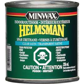 Minwax Helmsman 42001M444 Spar Urethane, Satin, Clear, 236 mL, Can