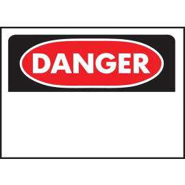 HY-KO 523 Danger Sign, Rectangular, White Background