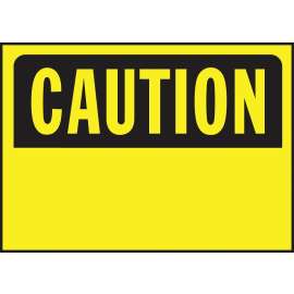 HY-KO 562 Caution Sign, Rectangular, Yellow Background
