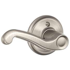 Schlage Flair Series F170FLA619LH Dummy Lever, Zinc, Satin Nickel