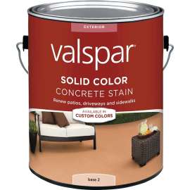 Valspar 024.1082322.007 Solid Color Concrete Stain, Low-Gloss, Liquid, 1 gal