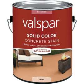 Valspar 024.1082324.007 Solid Color Concrete Stain, Low-Gloss, Liquid, 1 gal