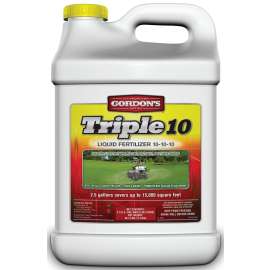Gordon's 7441122 Lawn and Garden Fertilizer, 2.5 gal, Liquid, 10-10-10 N-P-K Ratio