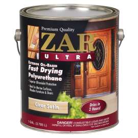 ZAR 34113 Exterior Polyurethane, Liquid, Amber, 1 gal, Can