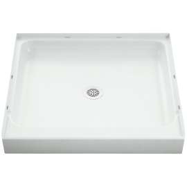 Sterling Ensemble 72101100-0 Shower Base, 34 in L, 36 in W, 5-1/2 in H, Vikrell, White, Alcove Installation