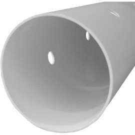 JM Eagle 2733 Sewer Pipe, 3 in, 10 ft L, Solvent Weld, PVC, White