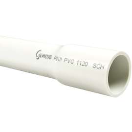 JM Eagle Schedule Series 27698 Pipe, 1-1/4 in, 20 ft L, Solvent Weld, SCH 40 Schedule, PVC