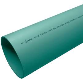 JM Eagle 30601 Pipe, 6 in, 10 ft L, Solvent Weld, PVC, White