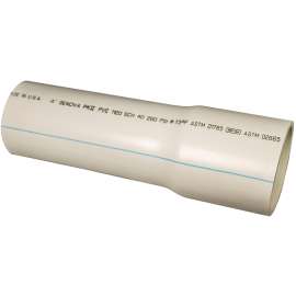 JM Eagle 27771 Pipe, 4 in, 20 ft L, Solvent Weld, SCH 40 Schedule, PVC, White