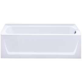 Sterling Ensemble 71121120-0 Bathtub, 55 gal Capacity, 60 in L, 32 in W, 20 in H, Alcove Installation, Vikrell, White