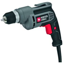 PORTER-CABLE PC600D Electric Drill, 6.5 A, 3/8 in Chuck, Keyless Chuck, 6 ft L Cord
