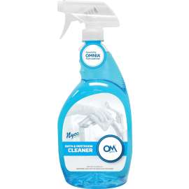 nyco Omnia OM108-QPS9 Bathroom Cleaner, 1 qt Bottle, Liquid, Rain Fresh, Blue