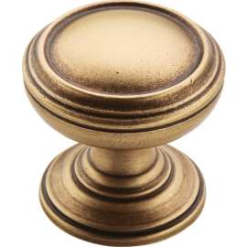 Amerock BP55342GB Cabinet Knob, 1-1/4 in Projection, Zinc, Gilded Bronze