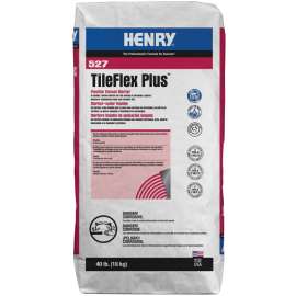 HENRY 527 TileFlex Plus Series 13080 Thin-Set Mortar, Gray, Fine Solid Powder, 40 lb Bag
