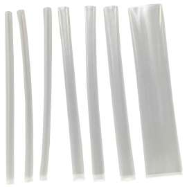 CALTERM 73438 Heat Shrink Tubing, 1/4 to 1/2 in Dia, 6 to 13 m L, PVC, Clear