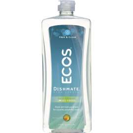 ECOS PL9721/6 Dishwashing Liquid, 25 oz, Gel, Clear/Light Yellow