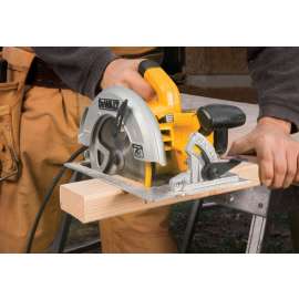 DeWALT DWE575SB Circular Saw, 15 A, 7-1/4 in Dia Blade, 5/8 in Arbor, 2 in at 45 deg, 2.55 in at 90 deg D Cutting