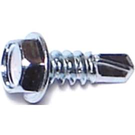 MIDWEST FASTENER 10275 Screw, #8 Thread, 1/2 in L, Hex, Socket Drive, Self-Drilling Point, Steel, Zinc