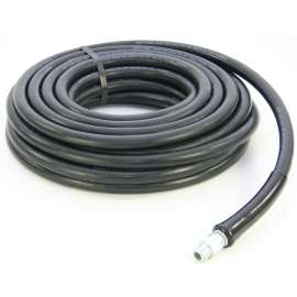ABBOTT RUBBER 1190-0375-50 Pressure Washer Hose Assembly, 50 ft L, NPT Male x Male Swivel, Rubber, Black