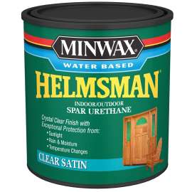 Minwax Helmsman 630520444 Spar Urethane Paint, Liquid, Crystal Clear, 1 qt, Can