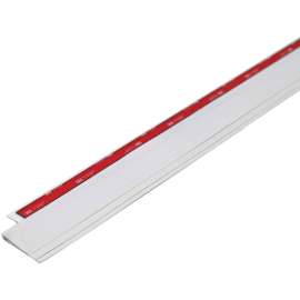 M-D 43301 Cinch Stick, 36 in L, 2 in W, Aluminum Flange, Vinyl Insert