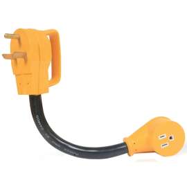 PowerGrip 55153 Dogbone Adapter, 15 A Female/30 A Male, 125 V, Male, Female