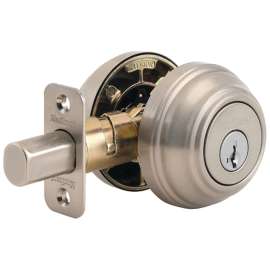 Kwikset 99850-074 Deadbolt, 1 Grade, K4 Key, Metal, Satin Nickel, 2-3/8 to 2-3/4 in Backset, KW1 Keyway