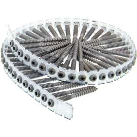 SENCO 08S250W592 Deck Screw, #8 Thread, 2-1/2 in L, Cupped, Pan Head, #2 Drive, Steel