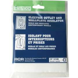 Climaloc CF12109 Outlet and Switch Insulator, 4-1/8 in L, 2-1/2 in W, White