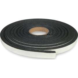 Climaloc CF12007 Foam Tape, 3/8 in W, 9.8 ft L, 1/4 in Thick, Polyethylene, Black