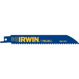 IRWIN 372610P5 Reciprocating Saw Blade, 6 in L, 10 TPI, Cobalt/Steel Cutting Edge