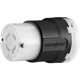 Eaton Wiring Devices AHL1620C Ultra-Grip Twist Lock Connector, 3 -Pole, 20 A, 480 V, NEMA: NEMA L16-2, Black/White