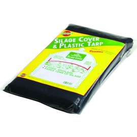 Warp's SSC-16 Tarpaulin, 16 ft L, 16 ft W, 3 mil Thick, Plastic, Black