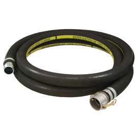 ABBOTT RUBBER 1210-2000-20-CN Water Suction Hose, 2 in ID, 20 ft L, Camlock Female x MNPT, EPDM Rubber