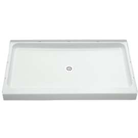 Sterling Ensemble 72131100-0 Shower Base, 60 in L, 34 in W, 5-1/2 in H, Vikrell, White, Alcove Installation