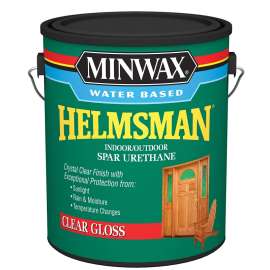 Minwax Helmsman 710500000 Spar Urethane Paint, Gloss, Liquid, Crystal Clear, 1 gal, Can