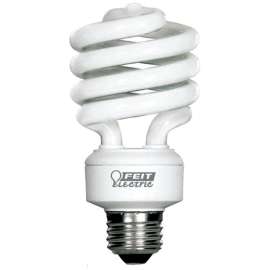 Feit Electric BPESL23TM Compact Fluorescent Lamp, 23 W, Spiral Lamp, Medium E26 Lamp Base, 1600 Lumens, Soft White Light
