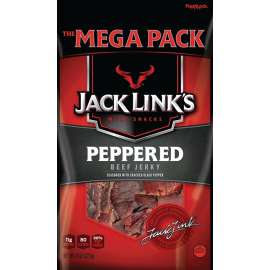 Jack Link's 10000008210 Beef Jerky, Peppered Flavor, 8 oz Mega