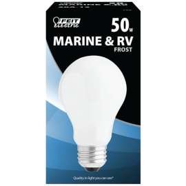 Feit Electric 50A-12 Incandescent Bulb, 50 W, A19 Lamp, Medium E26 Lamp Base, 2700 K Color Temp, 2500 hr Average Life